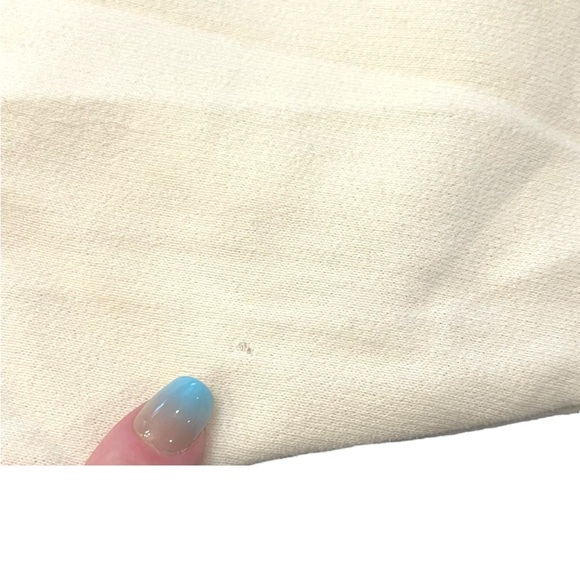 NEW Express Off White Tiger Stripe Embellished Glam Sweatshirt Sweater Top XL - Picture 11 of 16